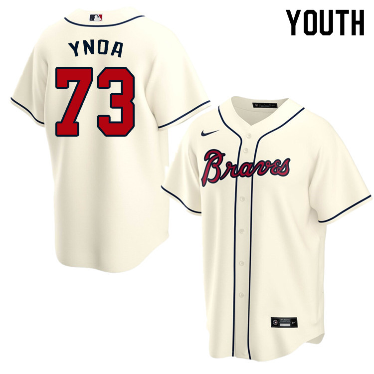 Nike Youth #73 Huascar Ynoa Atlanta Braves Baseball Jerseys Sale-Cream